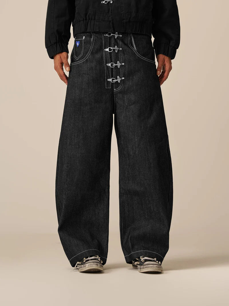 [Pre-Order] Aelfric Eden Metal Button Raw Barrel Jeans